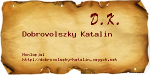 Dobrovolszky Katalin névjegykártya