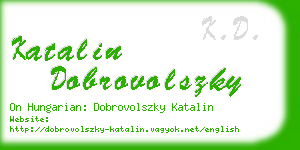 katalin dobrovolszky business card